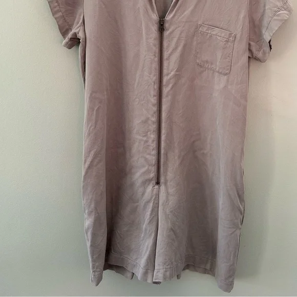 SMASH+TESS Shorty Zip Up Overall Barely Blush Pink Jumpsuit - Picture 5 of 7